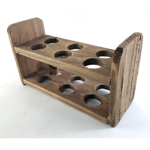 252 - XMAS GIFTING IDEAS! - A rustic handmade wooden egg holder (12 eggs) - dimensions 30cm wide x 10cm de... 