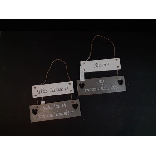 258 - XMAS GIFTING IDEAS! - Two decorative distressed handpainted 'GOOD CHEER' wall plaques - dimension he... 