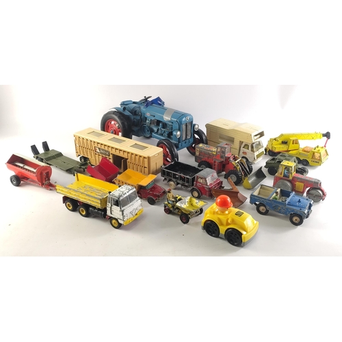 293 - A good selection of diecast vehicles in playworn condition to include DINKY, TONKA, MATCHBOX, BRITAI... 