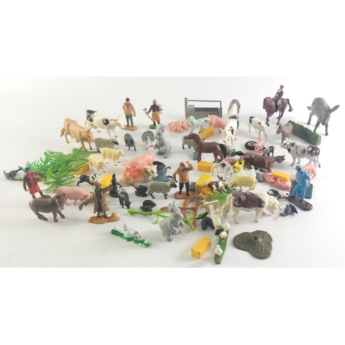 296 - A large lot of BRITAINS farmyard animals and other related pieces. Mainly 1980s#80