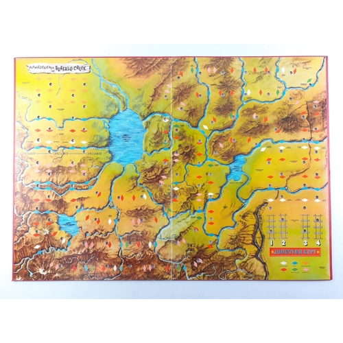 300 - JUNCTION CITY vintage board game with rails and pieces and handwritten cards. No box.#83