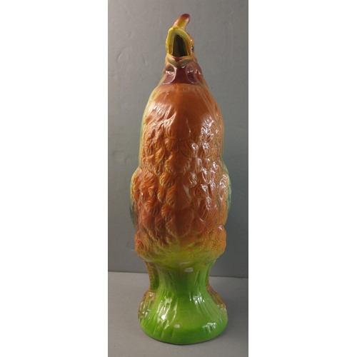 358 - A HIGHLY DECORATIVE  ST CLEMENT of France signed H. Gaillard pottery cockerel water pitcher standing... 
