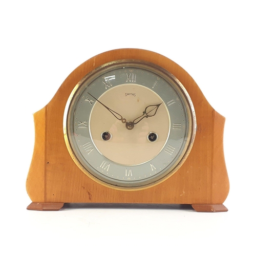 179 - An SMITHS mantle clock. No key. Untested. Standing 57cm tall.#205