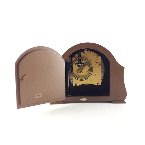 179 - An SMITHS mantle clock. No key. Untested. Standing 57cm tall.#205