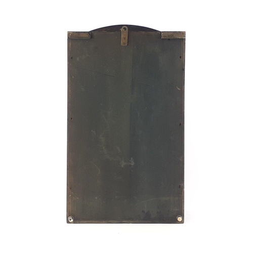 188 - POLARIS 15 Day vintage wall clock. With pendulum. No key. 45cm tall.  Some wear to finish but a styl... 