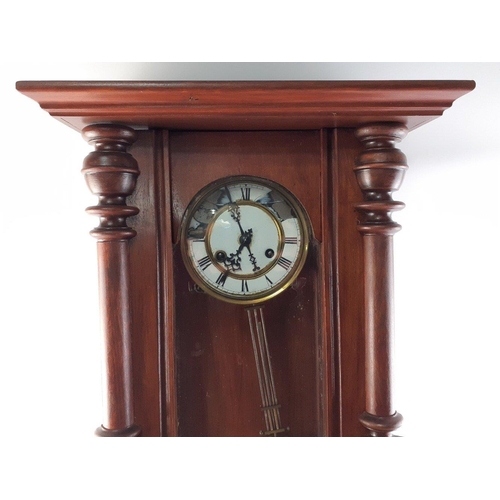 206 - A large ornate wall clock. 70cm approx. Untested and with loose parts.#232