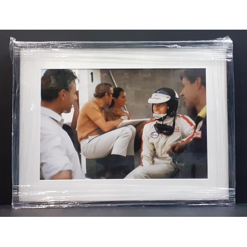 240 - JIM CLARK Motor racing Interest Art print. A beautiful framed print of borders Legend and F1 World C... 