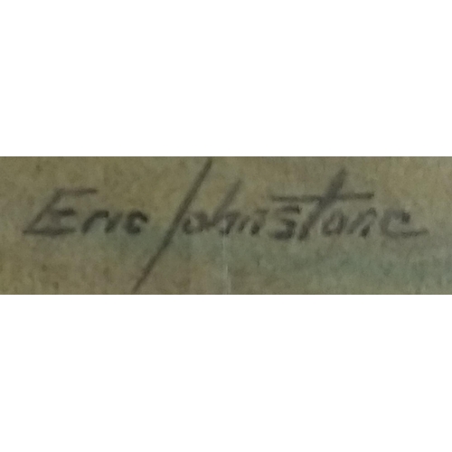 251 - Two watercolours by ERIC JOHNSTON.  One of Scots View and the other of MELROSE.  Both 67cm x 55cm ap... 