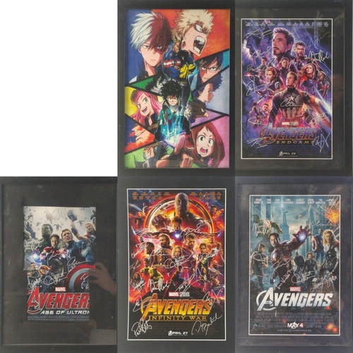 257 - Three framed AVENGERS framed prints and one unframed and one another.#283