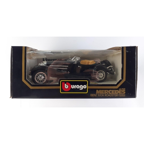311 - Diecast Models x 3. To include BURAGO Jaguar SS100, Mercedes Benz 500K Roadster and Oxford Mulgrew C... 
