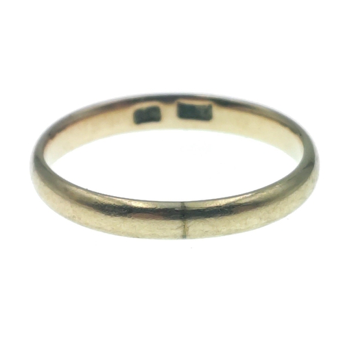 31A - A 9c stamped wedding band ring size L/M - weight 1.74g approx#37