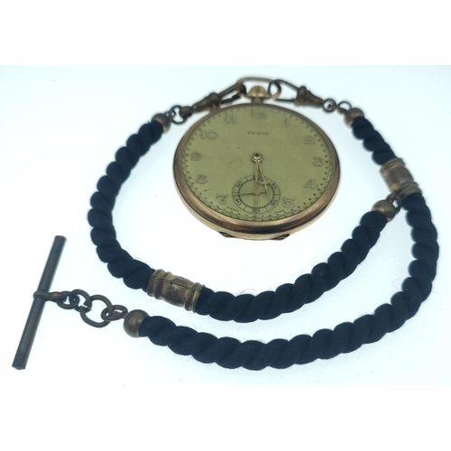 31K - A TOP QUALITY 1930's TEMPO rolled gold pocket watch - still ticking away quite happily during valuat... 