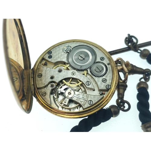 31K - A TOP QUALITY 1930's TEMPO rolled gold pocket watch - still ticking away quite happily during valuat... 