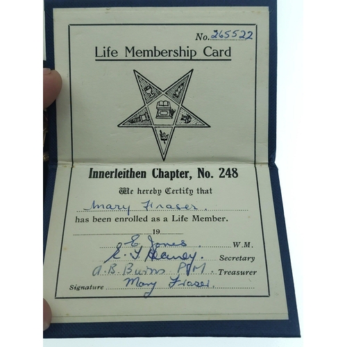 31L - The Eastern Star service medal in silver gilt stamp with original presentation case, locally present... 