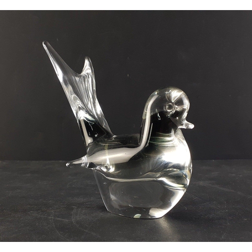 348 - MURANO model of a bird.  Standing 11cm at the tail.#374