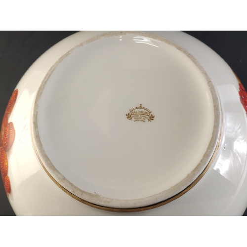 400 - A superb large SALISBURY bone China stylish fruit bowl with colourful depictions of various fruits. ... 