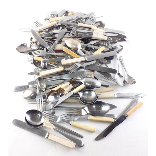 484 - A collection of plated and other cutlery, all loose.#512
