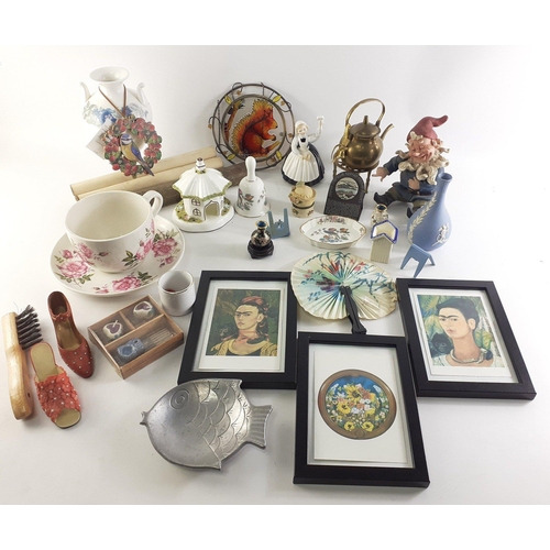 492 - A mixed lot of good decorative items to include Wedgwood vases, Royal Doulton Mothers Helper HN2151 ... 