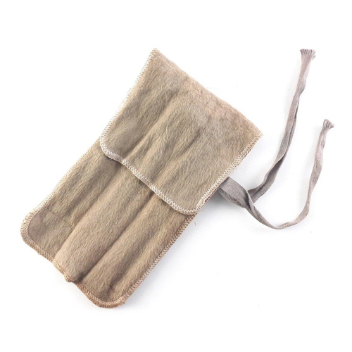 76 - Sterling Silver marked knife, fork and teaspoon in soft case.  Gross weight 75g#97