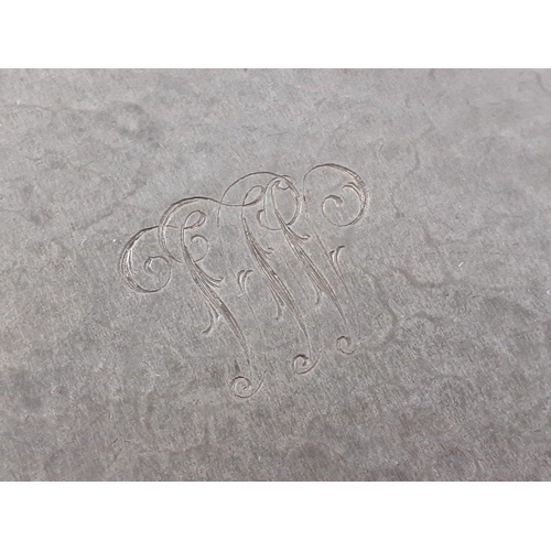 79 - A large Roundhead Leadless Pewter oval salver 50cm across#100