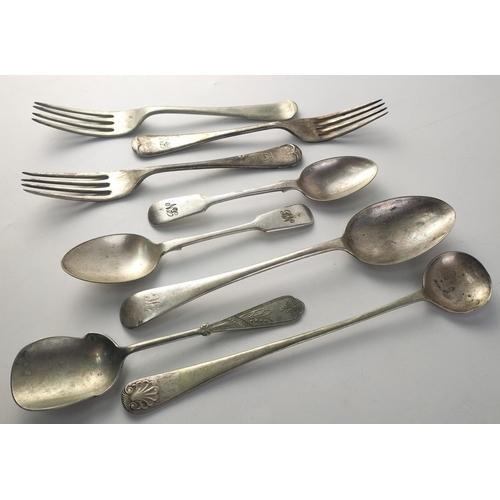 82 - Collection of EP cutlery including spoons, tea spoon and forks#103
