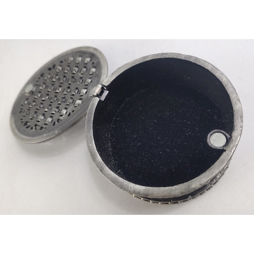 178 - A heavy jewelled-style jewellery trinket box within its original presentation box - 7cm diameter app... 