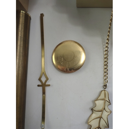 258 - Two modern 'antique' style wall clocks.  With pendulum weights etc.  Untested.#48