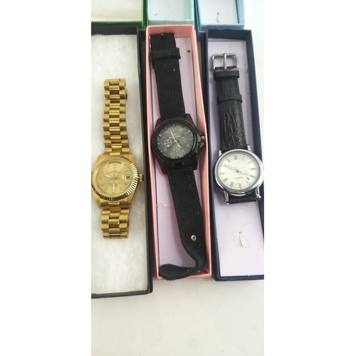 209 - A small collection seven stylish gents dress watches. Benrus, Wilon X2, Rosra, Gemius Army, Bagelspo... 