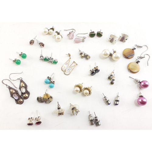192 - A good collection of earrings in two storage boxes. Over twenty five pairs well stored.