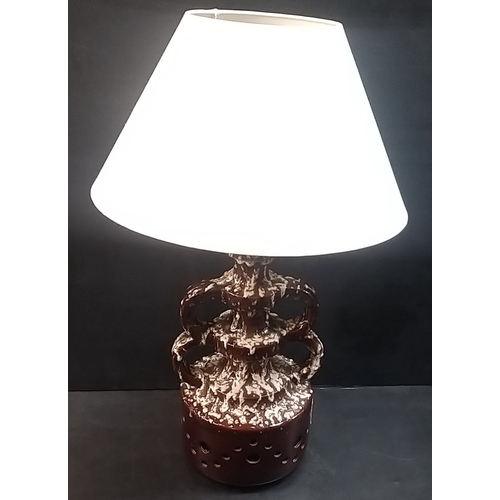 288 - A superb large WEST GERMANY table lamp stamped 396-50. Stands 60cm excluding shade. A superb large p... 