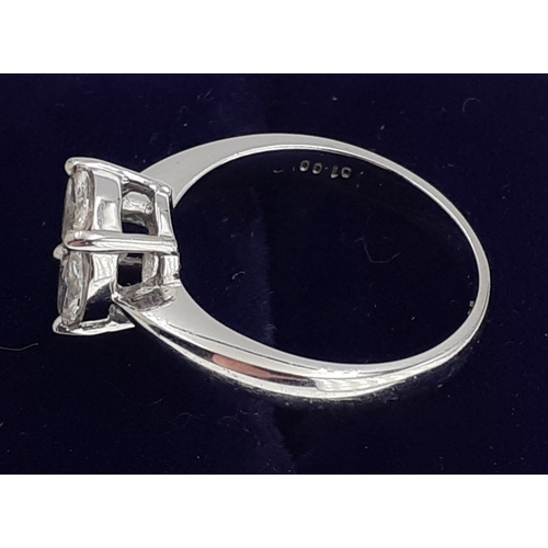 52 - STUNNING! An 18ct stamped SUBSTANTIAL and GLAMOROUS LARGE DIAMOND (tested) ring 1ct approx - weight ... 