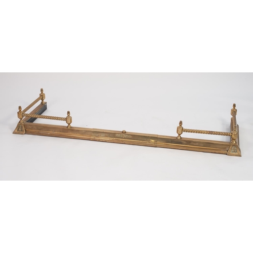 69 - EXTENDABLE BRASS KERB FENDER, 52” X 17” (132cm x 43.2cm)