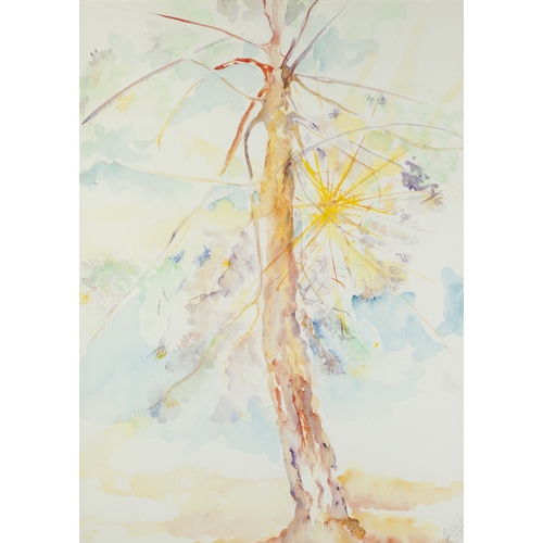 283 - PHILIP SUTTON (b.1928)
TWO WATERCOLOUR DRAWINGS
Study of trees, 
22 ¼