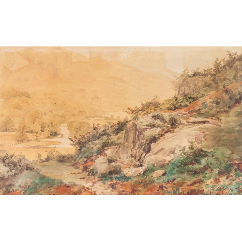 237 - HENRY JAMES HOLDING (1833-1872) 
PAIR OF WATERCOLOUR DRAWINGS 
Landscapes 
Signed and dated 1861 
8 ... 