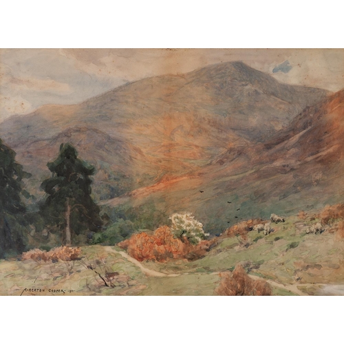 241 - ALFRED HEATON COOPER (1864-1929) WATERCOLOUR DRAWING 
Lakeland scene with path in the foreground Sig... 