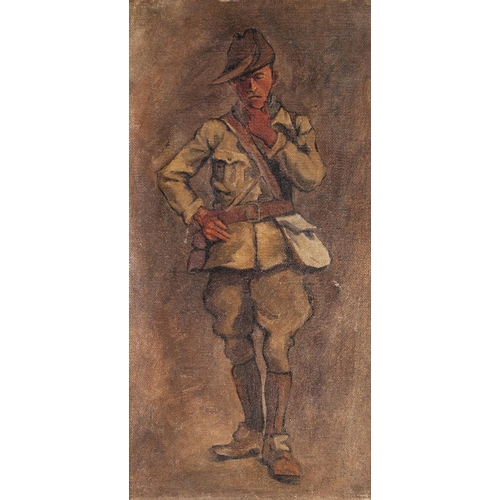 194 - BRITISH SCHOOL (EARLY 20th CENTURY)
PAIR OF OIL PAINTINGS ON CANVAS
Studies of standing, uniformed c... 