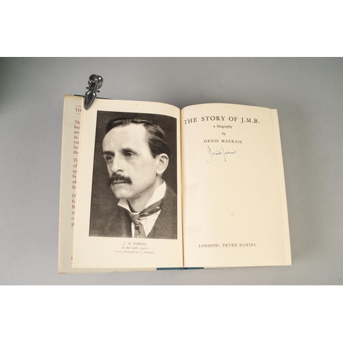 40 - THE STORY OF J M BARRIE BY DENIS MACKAIL, published Peter Davies, 1941 1st edition, signed by the au... 