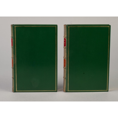 63 - LEWIS CARROLL, ALICE IN WONDERLAND, PUBLISED MACMILLAN 1938, fine full leather binding, five raised ... 