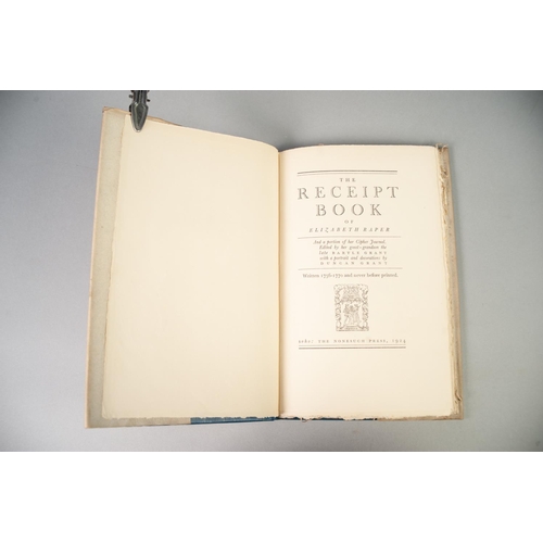 67 - PRIVATE PRESS - TWO TITLES FROM THE NONESUCH PRESS to include The Receipt Book of Elizabeth Raper wi... 