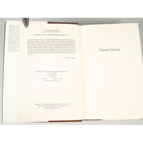 86 - JOHN FOWLES, DANIEL MARTIN, 1st edition, 1977, published by Jonathan Cape, signed by the author to t... 