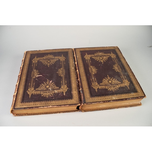 112 - THE IMPERIAL FAMILY BIBLE, containing the Old and New Testament, 2 large volumes, published by Black... 