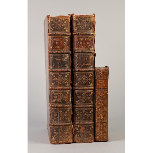 95 - THOMAS OUGHTON, ORDO JUDICIORUM ZUEL, SINE METHODUS PROCEDENDI & SEV FORMULARIUM, 1728 & 1738, Latin... 