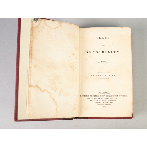 135 - JANE AUSTEN, SENSE AND SENSIBILITY, complete in 1 volume, published by Richard Bentley 1833, no XXII... 