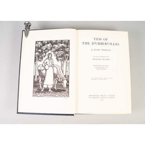 136 - THOMAS HARDY, TESS OF THE D'URBERVILLES, published Macmillan 1926, wood engravings by Vivien Gribble... 