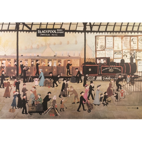 273 - HELEN BRADLEY 
ARTIST SIGNED COLOUR PRINT 
Blackpool South Shore (Waterloo Road) Train Station Signe... 