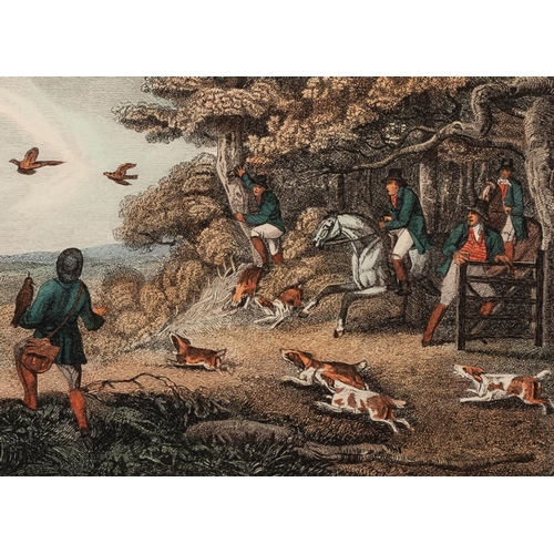 228 - AFTER WILLIAMSON & HOWITT BY CLARK 
SET OF FOUR COLOURED ‘HAWKING’ ENGRAVINGS 
‘Partridge Hawking’ 
... 