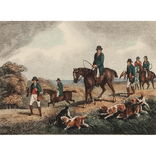 228 - AFTER WILLIAMSON & HOWITT BY CLARK 
SET OF FOUR COLOURED ‘HAWKING’ ENGRAVINGS 
‘Partridge Hawking’ 
... 