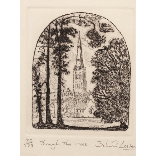 192 - FOUR ARTIST SIGNED LIMITED EDITION SMALL ETCHINGS BY TWENTIETH CENTURY ARTISTS PIERS BROWNE  
‘Octob... 