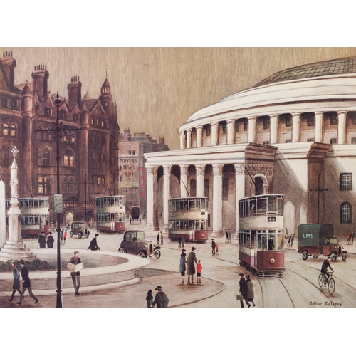 277D - ARTHUR DELANEY 
THREE ARTIST SIGNED COLOUR PRINTS 
Ardwick Empire, Manchester, with blind stamp 
14”... 