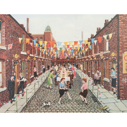 271 - ARTHUR DELANEY 
ARTIST SIGNED LIMITED EDITION COLOUR PRINT Liverpool street scene with Liver buildin... 